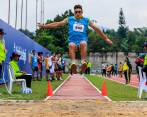 El deportista antioqueño registró una importante marca de 5.43 metros en salto largo. FOTO: JAIME PÉREZ