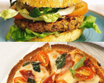 Las hamburguesas, pizzas y otro tipo de comida rápida pueden ser saludables. Eso es lo que exploran algunos gastrónomos en Antioquia: los de estas imágenes fueron hechos por @byseisraices. FOTO: Cortesía