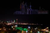 El espectáculo de luces en el cielo de Kuwait hace parte de las muchas celebraciones por su 62º Día de la Independencia . Foto: AFP