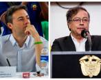 El alcalde de Medellín, Daniel Quintero (izquierda), y el presidente Gustavo Petro (derecha) discutieron el congelamiento de las tarifas de EPM. FOTO: ARCHIVO Y COLPRENSA