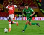 Atlético Nacional no supo manejar la ventaja que alcanzó en El Campín y terminó perdiendo ante Santa Fe. FOTO dimayor 