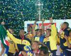 El festejo del único título en 2001. FOTO ARCHIVO EL COLOMBIANO