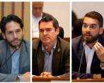 El diputado Camilo Calle (izq.), el concejal Jaime Cuartas (centro), el corporado Daniel Duque (der.). Todos aspiran por convertirse en mandatarios locales y regionales. FOTO: EL COLOMBIANO.