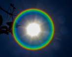 Los halos no son solo solares, también pueden ser lunares. Un círculo perfecto que rodea la Luna. FOTO: Jaime Pérez