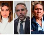 De izquierda a derecha: Laura Sarabia, jefa de gabinete de Gustavo Petro/ Armando Benedetti, embajador de Colombia en Venezuela/ Marelbys Meza Buelvas, extrabajadora de Sarabia y Benedetti. 