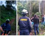 Socorristas del Cuerpo de Bomberos Voluntarios de Fredonia avanzando en las labores de búsqueda del agricultor que falleció en el ataque de abejas. FOTO: CORTESÍA BOMBEROS FREDONIA