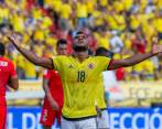 Miguel Borja es la carta de gol más importante de Colombia en la actualidad y se espera que el delantero pueda estar frente a Brasil y Paraguay, en la próxima fecha eliminatoria. FOTO Juan A. Sanchez 