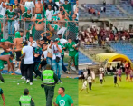 Los incidentes de aficionados se siguen reportando en los estadios del país. FOTOS EL PAÍS DE CALI Y TOMADA DE TWITTER
