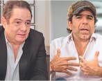 Germán Vargas Lleras (izq.) busca ganar terreno al interior de Cambio Radical, partido en el que Alejandro Char (der.) también tiene liderazgo. FOTO Colprensa