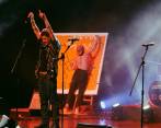  Óscar Marino trompetista antioqueño que tocó con el cantautor y su banda en el Pablo Tobón Uribe. Foto: Daniela R. Gómez Isaza