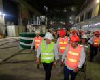El contralor se dio un paseo por la casa de máquinas de Hidroituango, acompañado por el gerente de EPM, Jorge Andrés Carrillo, y el alcalde de Medellín Daniel Quintero. FOTO Jaime Pérez