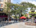 El ataque se registró en esta fuente de la Plaza Botero, la cual se encuentra dentro del cerramiento. FOTO: MANUEL SALDARRIAGA
