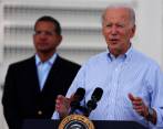 El mandatario estuvo acompañado por la primera dama, Jill Biden; el gobernador de Puerto Rico, Pedro Pierluisi; entre otras figuras de la política local. FOTO: EFE