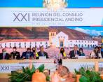 El evento en Bogotá se llevó acabo en medio del XXI Consejo Presidencial Andino. FOTO Cortesía Twitter Iván Duque