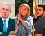 El expresidente Álvaro Uribe envió un mensaje de solidaridad a Andrea Petro y Nicolás Alcocer Petro. FOTO: Archivo y redes sociales