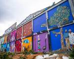 El mural lo guió el artista Fredy Serna, y es una construcción colectiva de la comunidad. Foto: Carlos Velásquez.