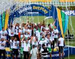 Con el global de 2 a 0, el Deportes Quindío quedó campeón este jueves del Torneo BetPlay 2021-I. Foto Colprensa