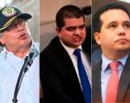 El presidente, Gustavo Petro, se reunió con el liberal Julián Bedoya y el conservador Carlos Andrés Trujillo. FOTOS: Cortesía y Colprensa