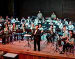 Los músicos tienen entre 17 y 35 años de edad, y provienen de diferentes barrios populares de Itagüí. Para varios de ellos este es su primer viaje en avión e incluso por fuera del departamento. FOTO Cortesía.
