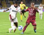 Deportes Tolima perdió 0-1 ante Flamengo en el juego de ida de los octavos de final disputado en el Manuel Murillo Toro de Ibagué. FOTO: TOMADA DE TWITTER @CONMEBOL 