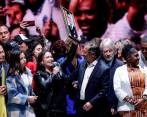 El primer discurso de Petro como presidente electo tuvo una duración de 42 minutos. FOTO COLPRENSA