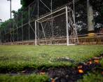 La cancha de fútbol del barrio Betania es uno de los escenarios deportivos en mal estado en Medellín. FOTO: CAMILO SUÁREZ ECHEVERRY