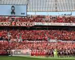 Durante el fin de semana se realizaron distintas conmemoraciones en los eventos deportivos de Alemania. FOTO getty