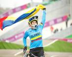 Mariana Pajón sigue firme por sus metas deportivas. Este año impresiona con su gran nivel, suma cuatro oros, tres platas y un bronce. FOTO GETTY
