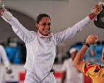 Colombia logró su primer oro bolivariano gracias a la esgrimista María Jaramillo. FOTO CORTESÍA COC