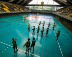 De a poco los deportistas vuelven a retomar sus actividades en el Yesid Santos, donde se habilitan tres canchas. FOTO JULIO HERRERA