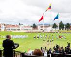 Después de instalar la cuarta legislatura del Congreso, el presidente Duque se dirigió al atípico desfile militar de este 20 de julio. FOTO Cortesía Twitter Presidencia