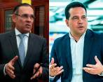 Efraín Cepeda, el presidente del Directorio de Partidor Conservador, y Carlos Andrés Trujillo, quien se perfila como posible presidente del Senado. FOTO: EL COLOMBIANO 
