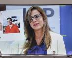 En la foto Ángela Giraldo, hermana del diputado Francisco Giraldo, quien fue escuchada en la JEP en octubre de 2018. FOTO: COLPRENSA