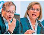 Presidente Gustavo Petro y la procuradora general Margarita Cabello. FOTO: COLPRENSA