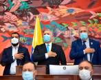 La instalación de esta legislatura con la presencia del presidente Duque inició hacia las 9:30 de este martes. FOTO Cortesía