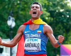 Éider Arévalo fue medalla de oro en la marcha atlética de 20 kilómetros del Campeonato Mundial de Atletismo de 2017 en Londres. FOTO CORTESÍA COMITÉ OLÍMPICO COLOMBIANO