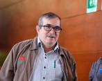 El máximo líder de las exFarc y ahora presidente del partido de los Comunes, Rodrigo Londoño (Timochenko) invitó al expresidente Uribe a presentarse a la JEP. FOTO COLPRENSA