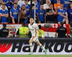Rafael Santos Borré marcó ante los Rangers al minuto 69 en la final de la Europa League. FOTO: EFE