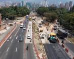 Obras del Metroplús en la Aguacatala se demorarán otros dos meses más.