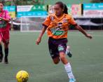 Las integrantes del barrio Rincón de Girón avanzaron a la semifinal del babyfútbol femenino. FOTO cortesía los paisitas