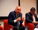 Jaime Enrique Rodríguez Navas, presidente del Consejo de Estado, durante su participación en un foro de la Universidad Externado. FOTO: Cortesía prensa UEC