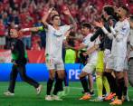 El argentino Érik Lamela (número 17) marcó el gol que le dio el triunfo a los sevillanos contra el cuadro italiano. FOTO: AFP