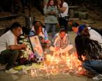 En el barrio Belalcázar han hecho velatones para recordar al niño Juan Manuel. Foto: Esneyder Gutiérrez. 