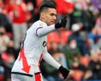 Falcao García suma diez juegos en el Rayo. Espera ser titular ante su exequipo en España, el Atlético de Madrid. FOTO EFE