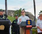 El director de la Policía, Jorge Luis Vargas, y el fiscal general Francisco Barbosa, revelaron detalles del asesinato del fiscal paraguayo Marcelo Pecci. FOTO Cortesía 