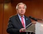 António Guterres, secretario general de la ONU, destacó avances y desafíos que tiene Colombia en su implementación del Acuerdo de Paz con la exguerrilla de las Farc. FOTO Cortesía JEP
