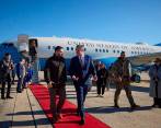 El presidente ucraniano viajó a Estados Unidos en un avión presidencial del gobierno norteamericano. FOTO: TOMADA DE TWITTER @dimailnitsky
