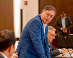 El presidente Petro cuestionó que el mismo odio con el que se mató a miles de integrantes de la UP exista hoy. FOTO: CORTESÍA PRESIDENCIA