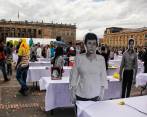 Homenaje a las víctimas de la UP en Bogotá. FOTO COLPRENSA