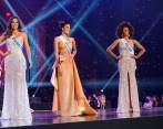 Las tres finalistas del concurso Miss Universe Colombia 2021: María Alejandra López Pérez (Risaralda, segundo puesto), Valeria María Ayos Bossa (Cartagena, ganadora) y Franselys Santoya Ariza (Bolívar, tercer puesto). FOTO Cortesía miss universe colombia.